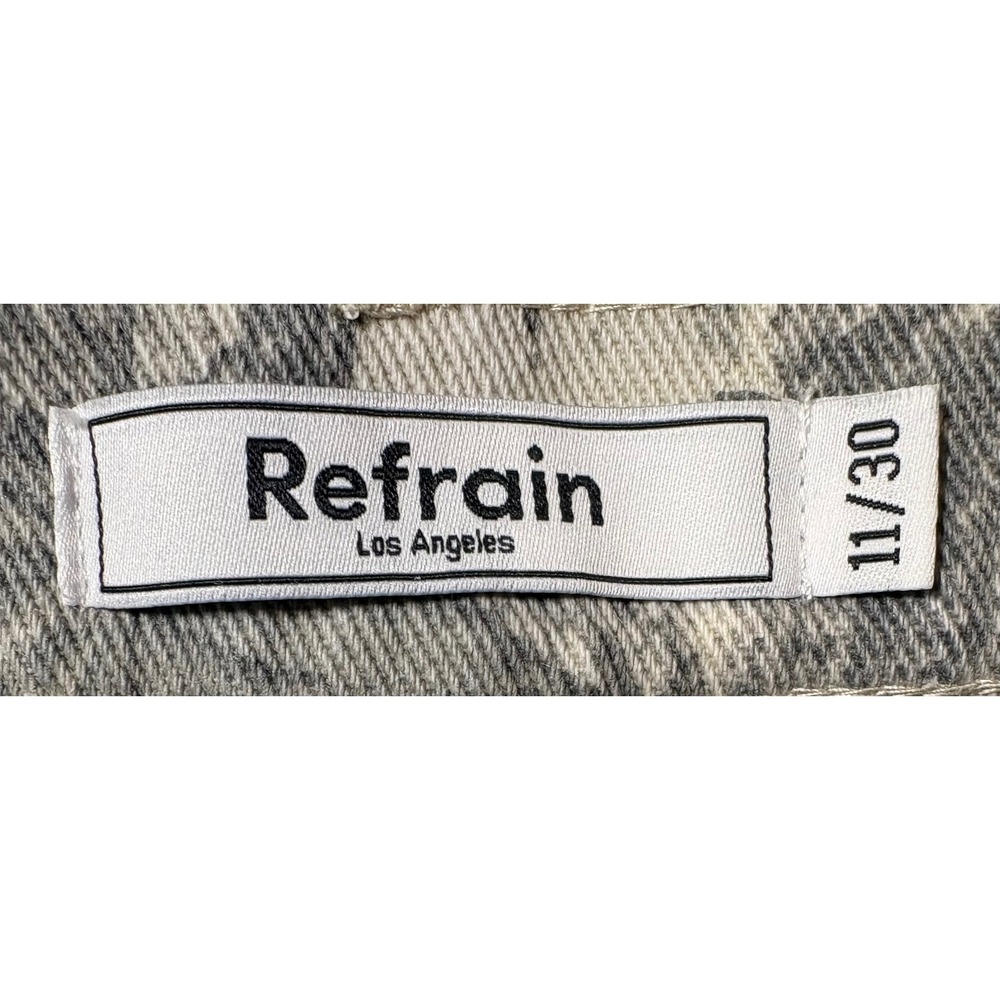 Refrain Los Angeles Wide Leg Jeans Grey Leaf Camo Print -Juniors 11 or W Size 8 - Picture 6 of 7